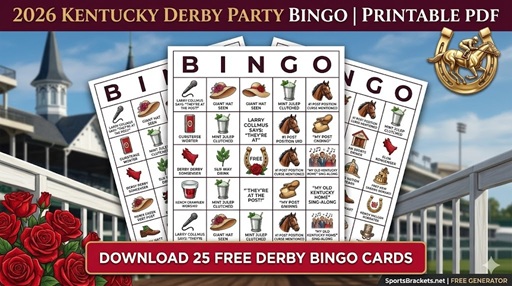 Kentucky Derby Bingo Cards