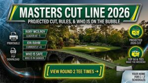 Read more about the article Masters Cut Line 2026: Projected Cut, Rules, and Who is on the Bubble