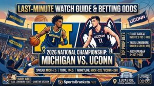 Read more about the article Michigan vs. UConn: Last-Minute Watch Guide, Betting Odds & Top Prop Bets