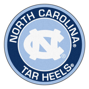 UNC Tar Heels logo: circular emblem with a white ram head inside a light-blue circle and a dark-blue ring that reads 'NORTH CAROLINA'