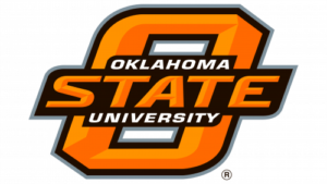 Oklahoma State University logo with a bold orange interlocking 'OSU' shape and the words 'Oklahoma State University' across it.