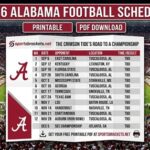 Printable 2026 Alabama Football Schedule