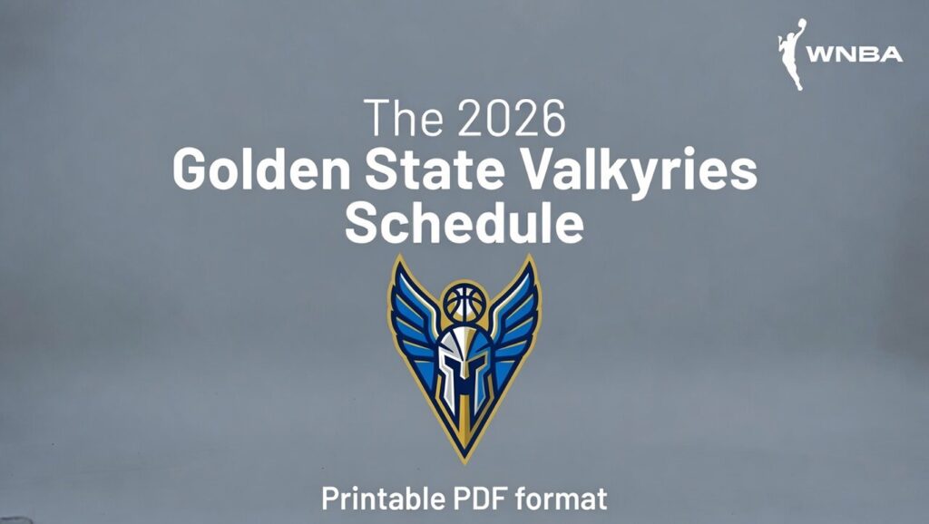 Printable 2026 Golden State Valkyries Schedule