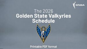 Printable 2026 Golden State Valkyries Schedule