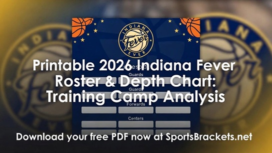 Printable 2026 Indiana Fever Roster