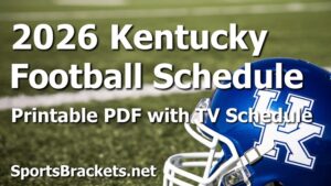 Read more about the article 2026 Kentucky Football Schedule, Printable PDF with TV Schedule