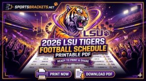 Printable 2026 LSU Football Schedule