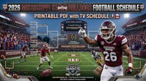 Printable 2026 Mississippi state football Schedule