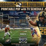 Printable 2026 Missouri Football Schedule