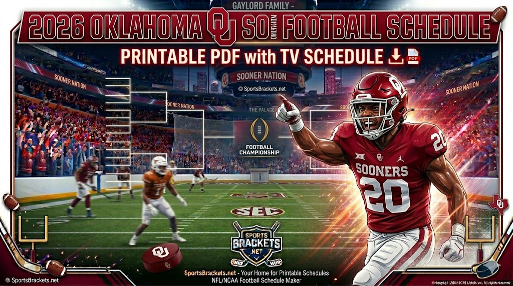 2026 Oklahoma Football Schedule, Printable PDF with TV Schedule – Sports Brackets