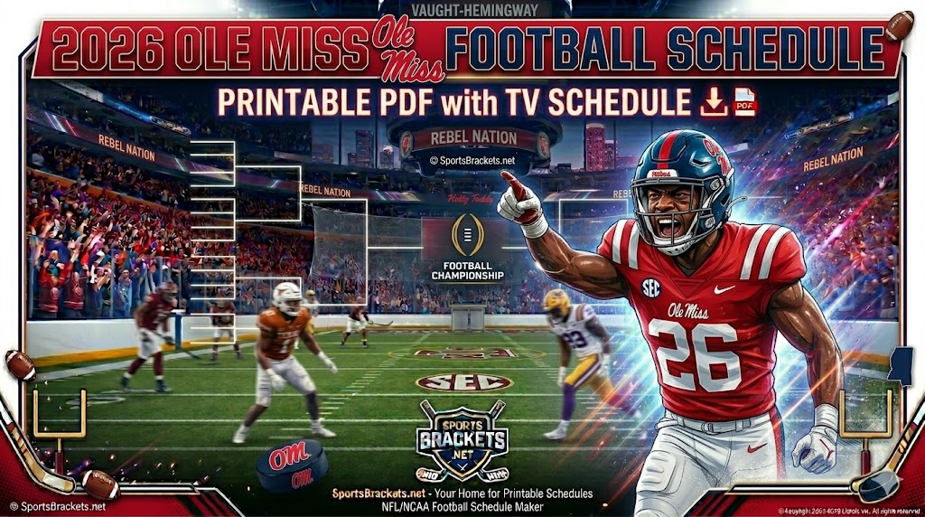 Printable 2026 Ole Miss Football Schedule