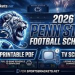 Printable 2026 Penn State football schedule