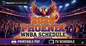Printable 2026 Phoenix Mercury Schedule