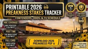 Printable 2026 Preakness Stakes Schedule Feature