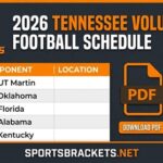 Printable 2026 Tennessee Football Schedule