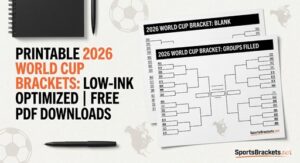 Printable 2026 World Cup Bracket Ink Featured
