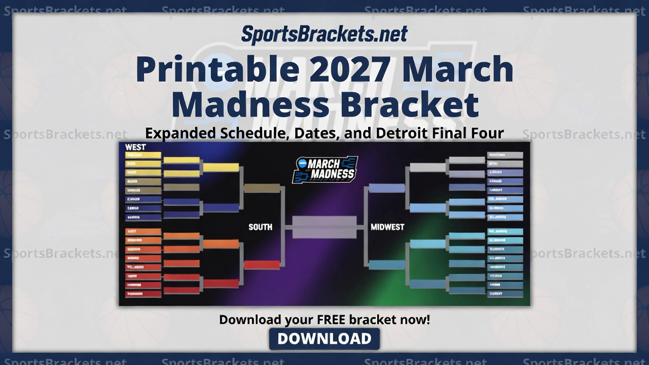 Printable 2027 March Madness Bracket Featured Update - Sports Brackets Printable 2027 March Madness Bracket Featured Update