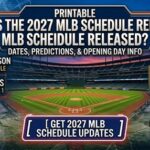 2027 MLB Schedule