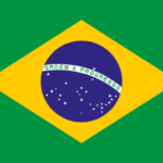 Flag of Brazil: green field with yellow diamond and blue globe of stars and the banner 'Ordem e Progresso'.