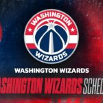 Washington Wizards logo with team name and 'SCHEDULE' text on a red-blue background.