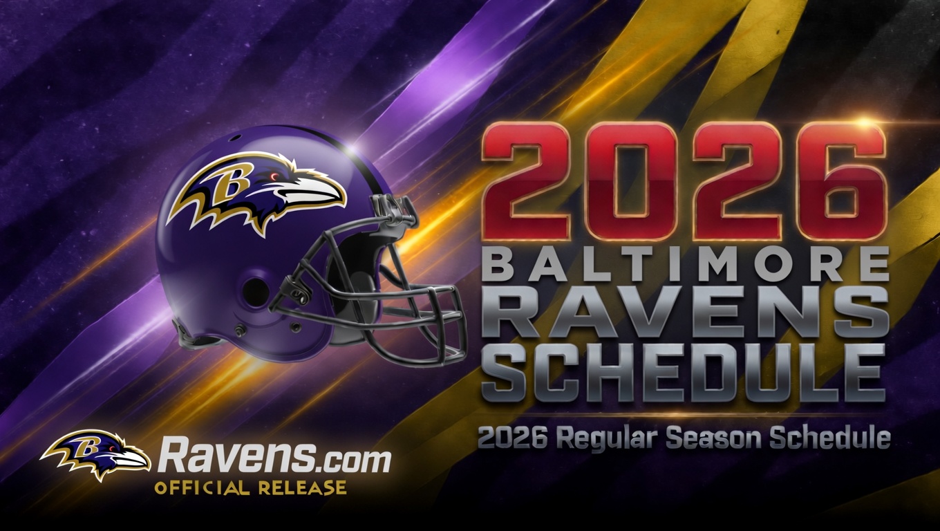 Printable 2026 Baltimore Ravens Schedule; Matchups and TV Broadcasts ...