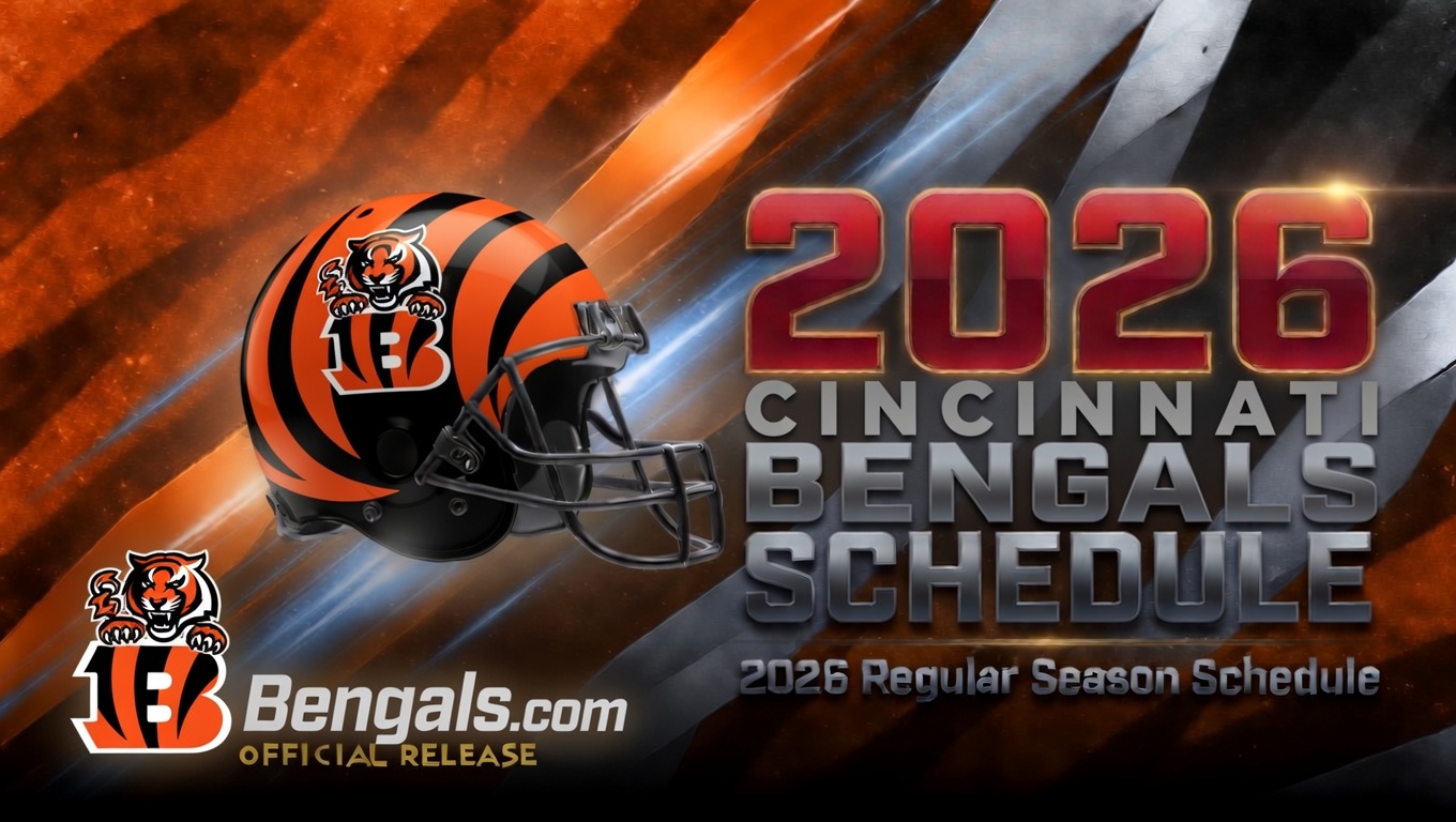 Printable 2026 Cincinnati Bengals Schedule; Matchups and TV Broadcasts ...