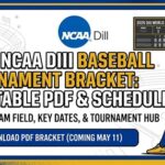2026 NCAA Division III Baseball Tournament Bracket: Printable PDF & Schedule