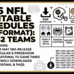 2026 NFL Printable Schedules