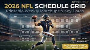 2026 NFL Schedule Grid Printable