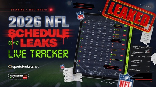 2026 NFL Schedule Leaks Live Tracker - Sports Brackets 2026 NFL Schedule Leaks Live Tracker