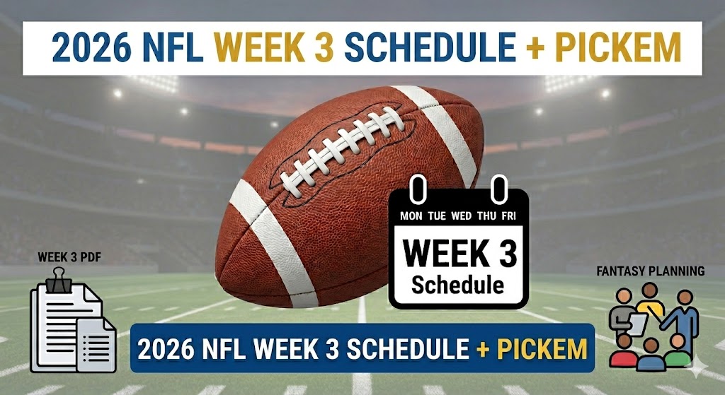 2026 NFL Week 3 Schedule