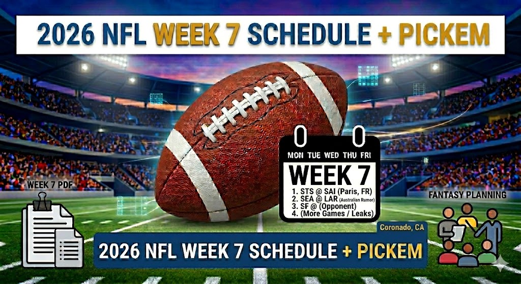 2026 NFL Week 7 Schedule