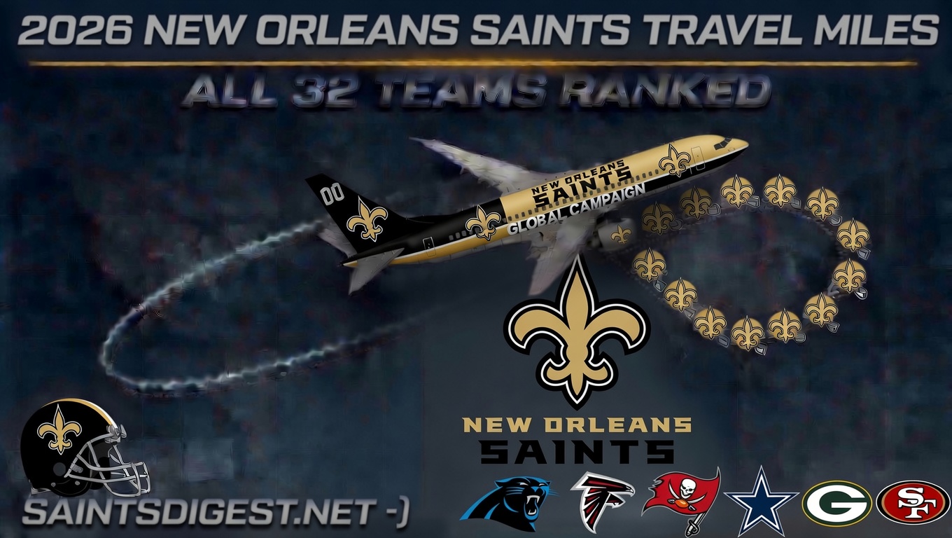 2026 New Orleans Saints Miles Traveled - Sports Brackets New Orleans Saints 2026 Travel Guide: Record Mileage and Key Road Trip Schedule