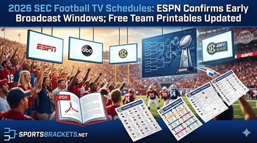 2026 SEC Football TV Schedules - Sports Brackets 2026 SEC Football TV Schedules