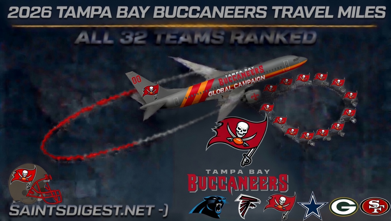 2026 Tampa Bay Buccaneers Miles Traveled - Sports Brackets Tampa Bay Buccaneers 2026 Travel Guide: Record Mileage and Key Road Trip Schedule
