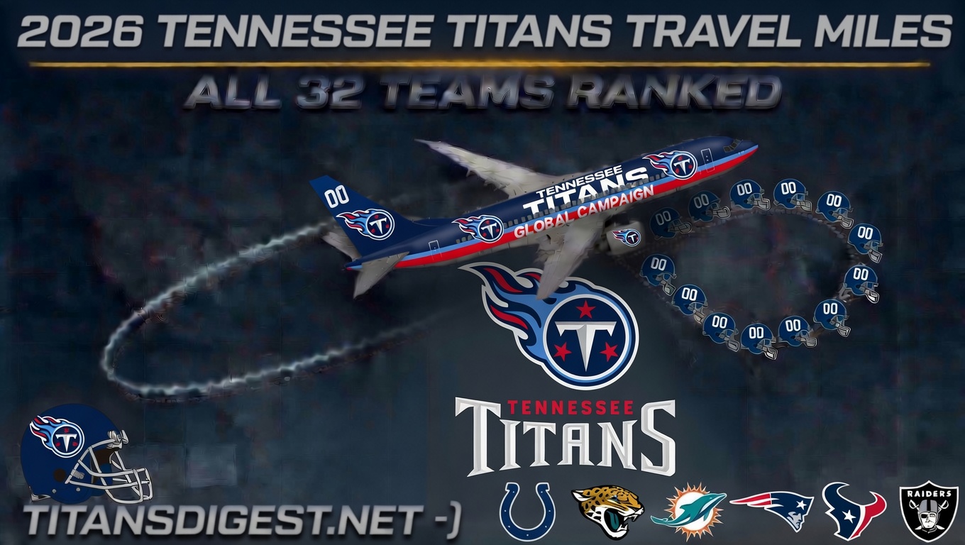 2026 Tennessee Titans Miles Traveled - Sports Brackets Tennessee Titans 2026 Travel Guide: Record Mileage and Key Road Trip Schedule