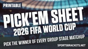Printable 2026 World Cup Pick’em Sheet