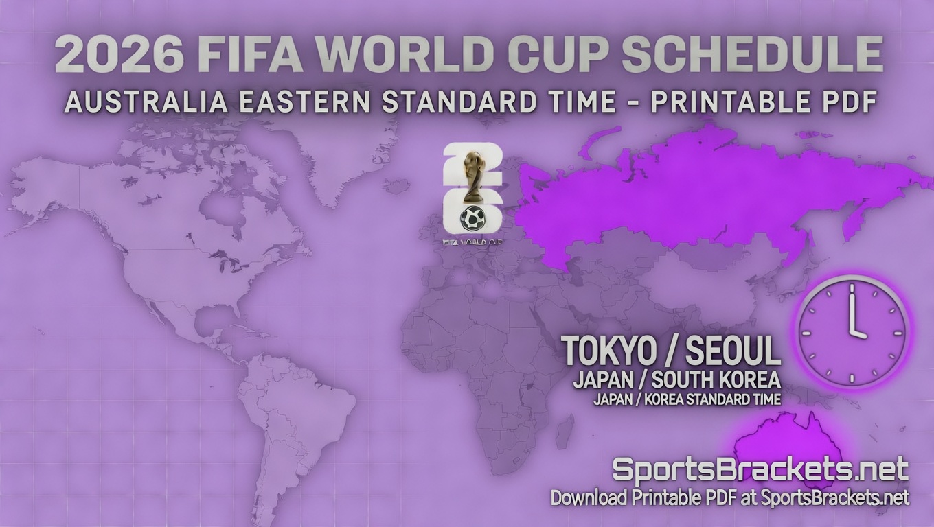 2026 World Cup Schedule Japan and Korea Standard Time - Sports Brackets 2026 World Cup Schedule - Japan and Korea Standard Time (JST/KST)