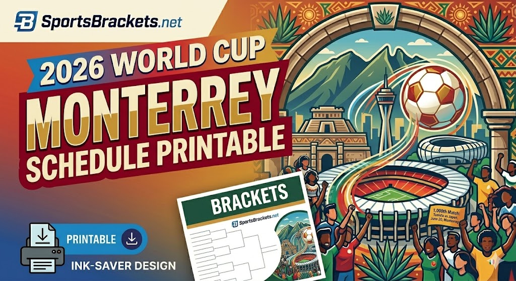 2026 World Cup Schedule Printable Monterrey