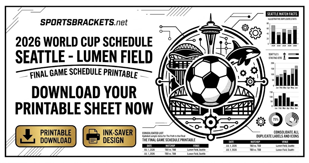 2026 World Cup Schedule Printable Seattle