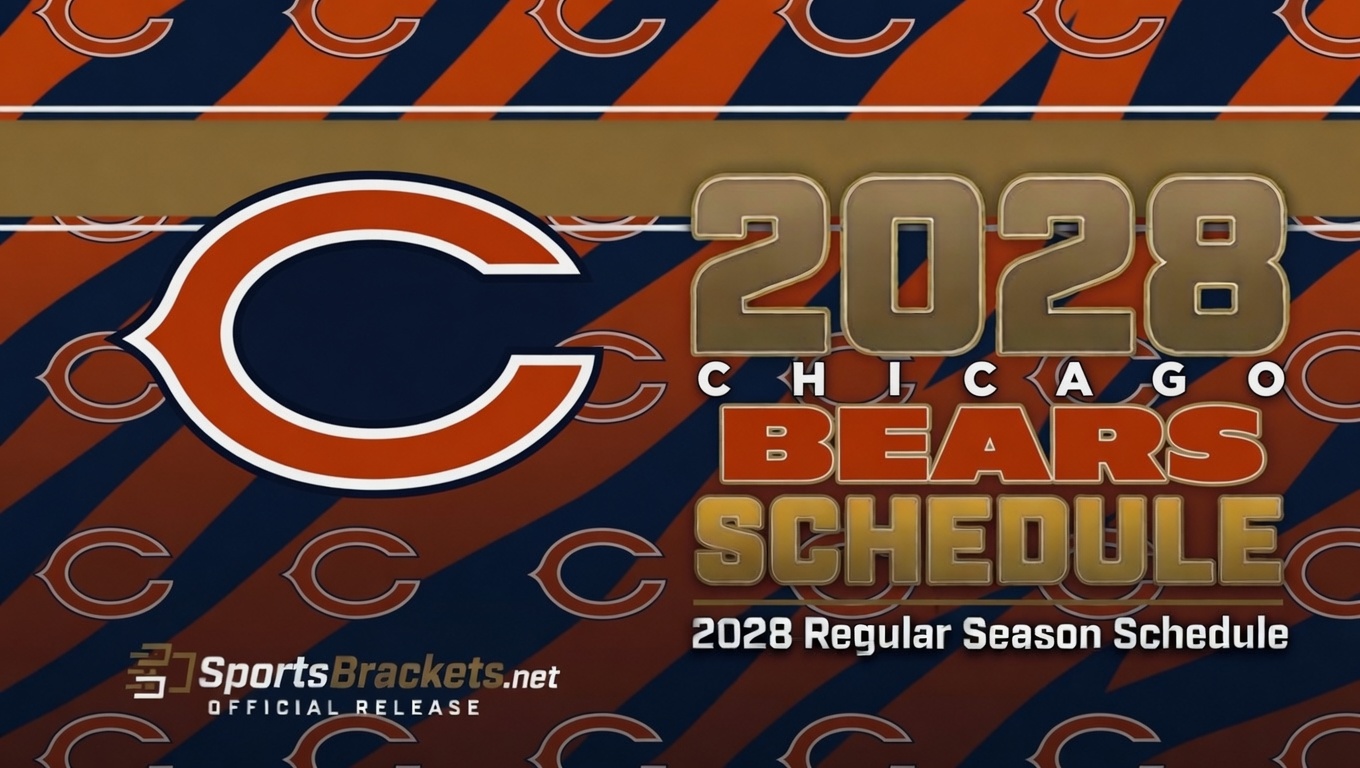 2028 Chicago Bears Schedule - Sports Brackets 2028 Chicago Bears printable schedule