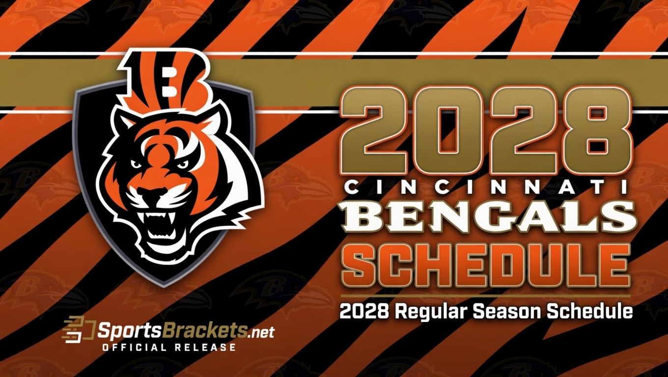 2028 Cincinnati Bengals printable schedule