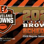 Graphic announcing the 2028 Cleveland Browns schedule with the team logo and bold '2028 Schedule' text