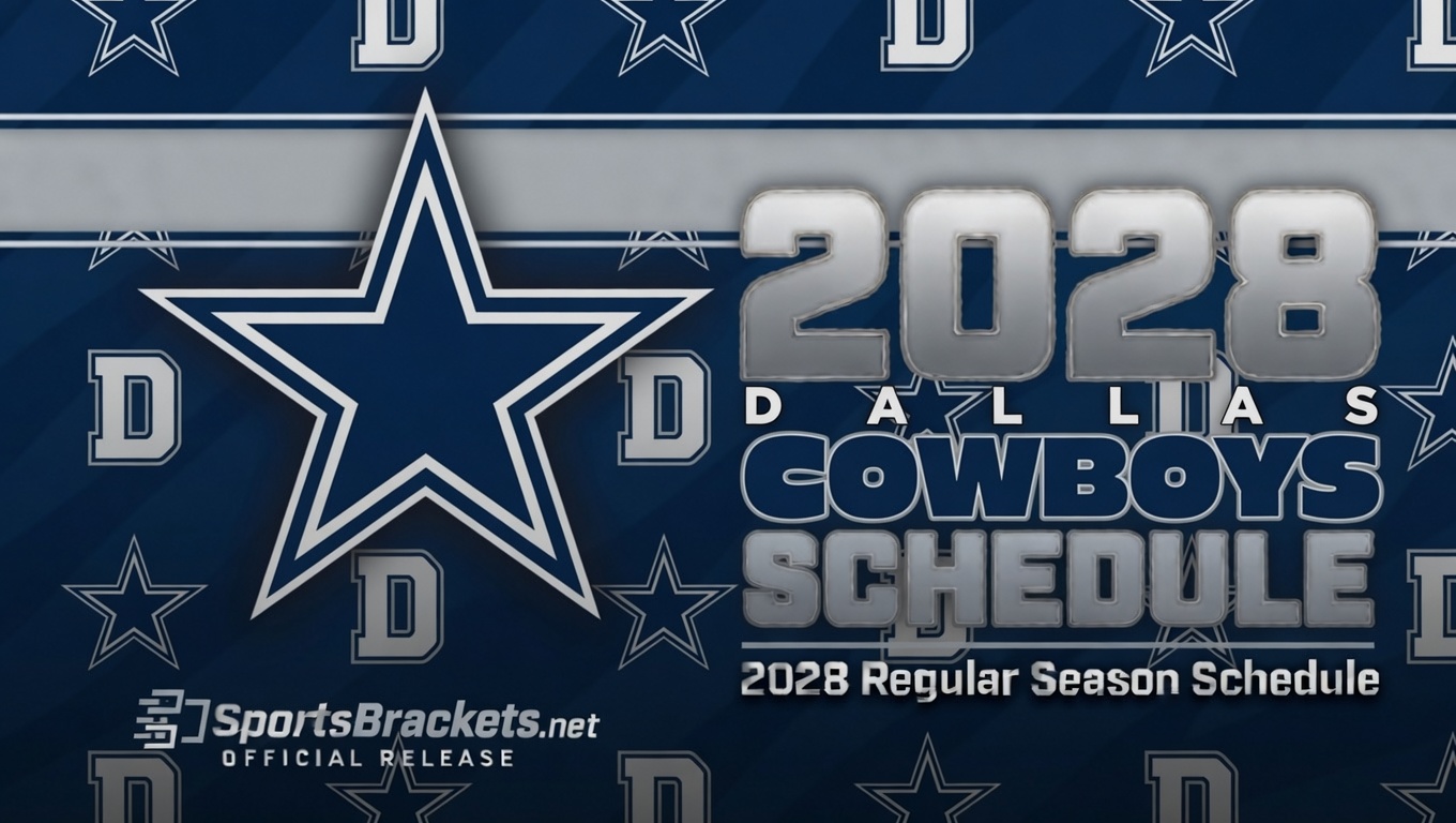 2028 Dallas Cowboys printable schedule