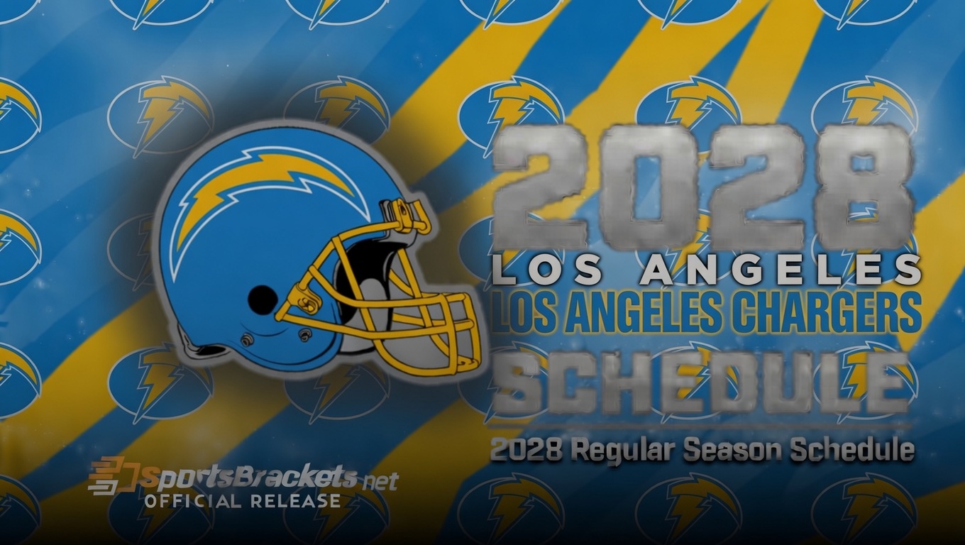 2028 Los Angeles Chargers printable schedule