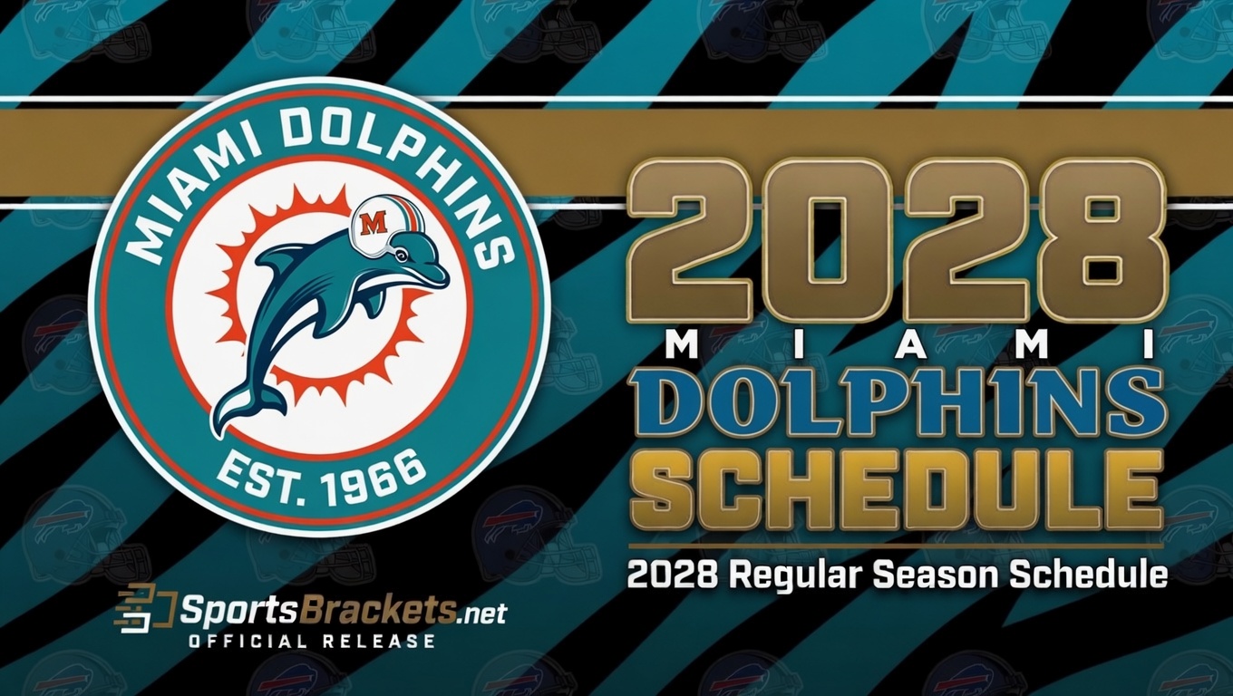 2028 Miami Dolphins printable schedule