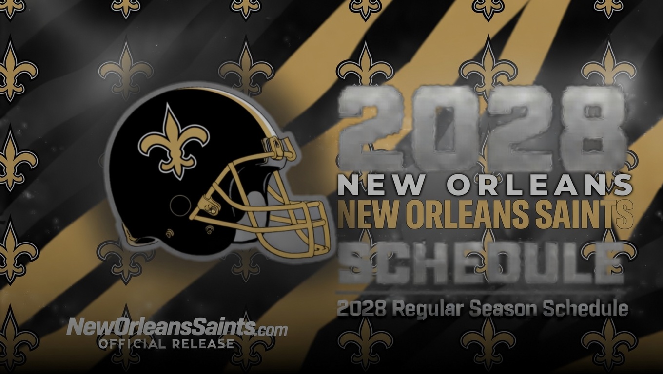 2028 New Orleans Saints printable schedule