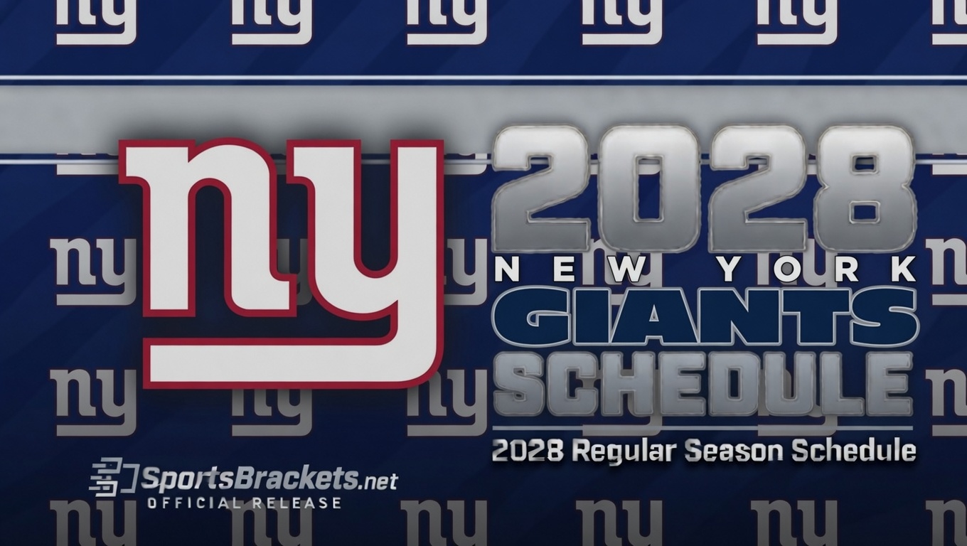2028 New York Giants Schedule - Sports Brackets 2028 New York Giants printable schedule