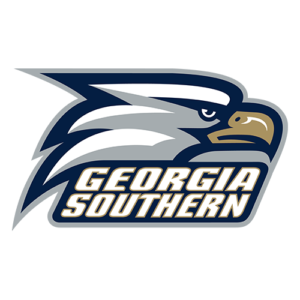 Georgia Southern logo with a stylized eagle head and the text 'Georgia Southern' in blue and gold.