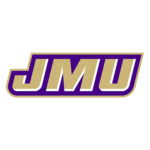 James Madison University (JMU) logo in purple and gold.